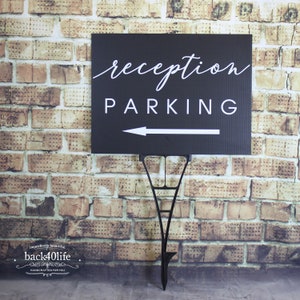 Wedding Parking Bridal Shower Directional Sign W-020a Back40Life image 3