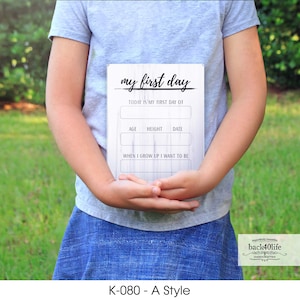 First Last Day of School Acrylic Photo Prop Sign - K-090a | Back40Life