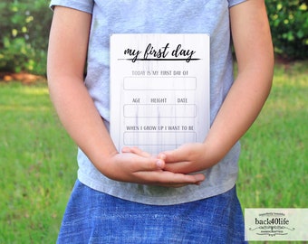 First Last Day of School Acrylic Photo Prop Sign - K-090a | Back40Life