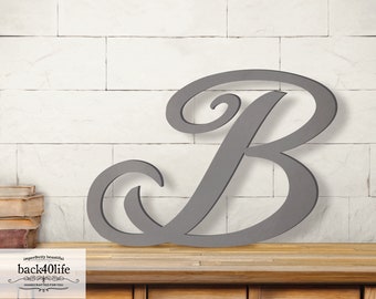 Precision Cut Brush Wood Monogram Letter (LC-09) - Back40Life