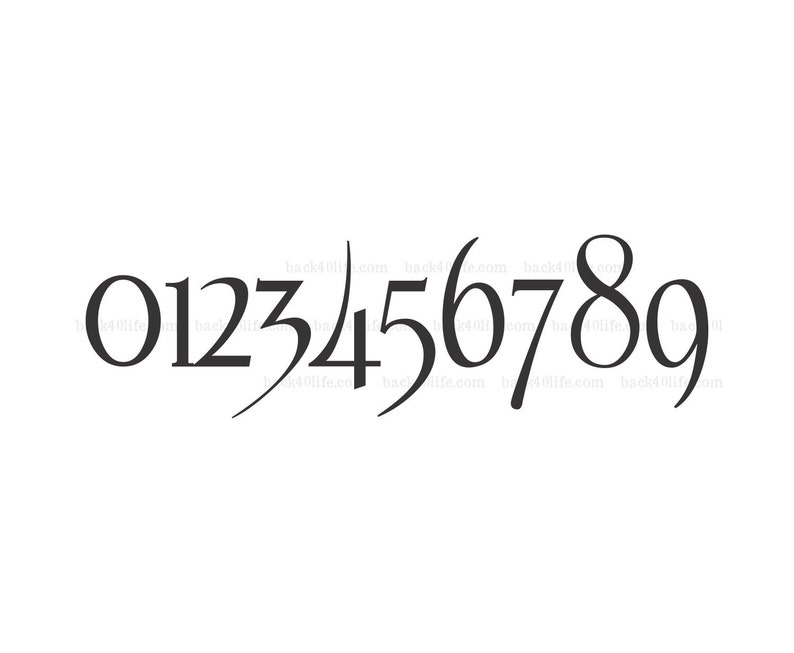 Personalized Mailbox Numbers - Street Address Vinyl Decal - Custom Decorative Numbering Street Name House Number Gift E-004c - Back40Life image 5