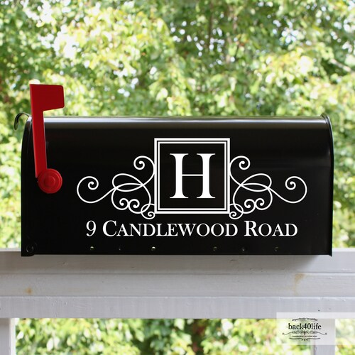 Classic Mailbox Numbers Street Address Vinyl Decal e004c Etsy