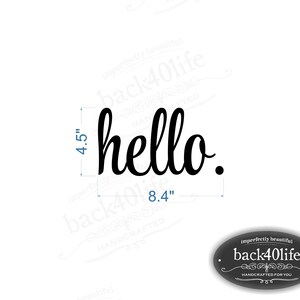 Personalized Front Door Greeting Hello Welcome Vinyl Decal Custom Decorative Street Address House Hospitality Gift E-005b Back40Life image 2