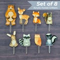 Forest Critters Cupcake Toppers | Set of 8 Painted Acrylic Cutout Shapes - Back40Life (PC-001D-CupcakeSet)