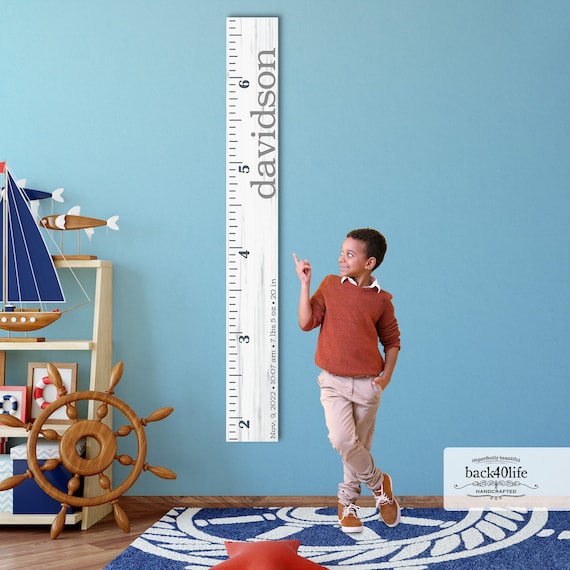 Personalized Wooden Kids Growth Chart Height Ruler for Boys Girls Measuring  Stick Family Name Custom Ruler Gift GC-DAV Davidson-exp 