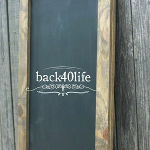 Farmhouse Style Rustic Chalkboard with Wood Frame W-040 Back40Life image 2