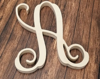 Precision Cut Vine Wood Monogram Letter (LC-01) - Back40Life