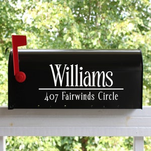 Personalized Mailbox Numbers - Street Address Vinyl Decal - Custom Decorative Numbering Street Name House Number Gift E-004d - Back40Life