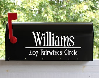 Personalized Mailbox Numbers - Street Address Vinyl Decal - Custom Decorative Numbering Street Name House Number Gift E-004d - Back40Life