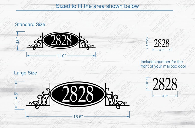 Mailbox Numbers Street Address Vinyl Decal e004k Etsy