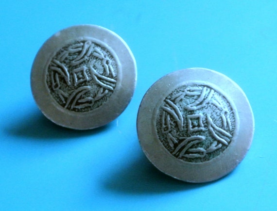 Vintage 1960s swedish round handcrafted pair of p… - image 2