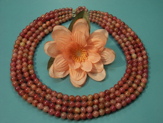 Lovely unused vintage 1950s 4-stranded necklace c… - image 4