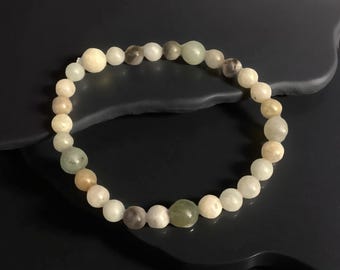 Amzonite Double Stone Crystal Bracelet
