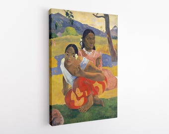 When Will You Marry (1892) by Paul Gauguin, HD Print on Vinyl Canvas