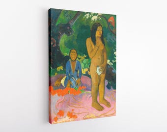 Words of the Devil (1892) by Paul Gauguin, HD Print on Vinyl Canvas