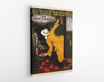 Cartel publicitario de Victoria Arduino (1922) de Leonetto Cappiello, impresión HD sobre lienzo de vinilo.