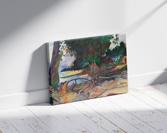 The Hibiscus Tree (1892) by Paul Gauguin, HD Print on Vinyl Canvas
