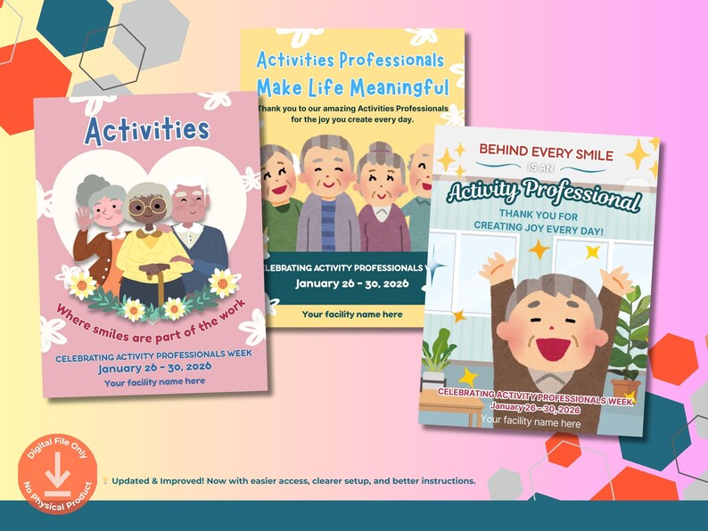 Activity Professionals Week Posters | Editable Canva Appreciation ...