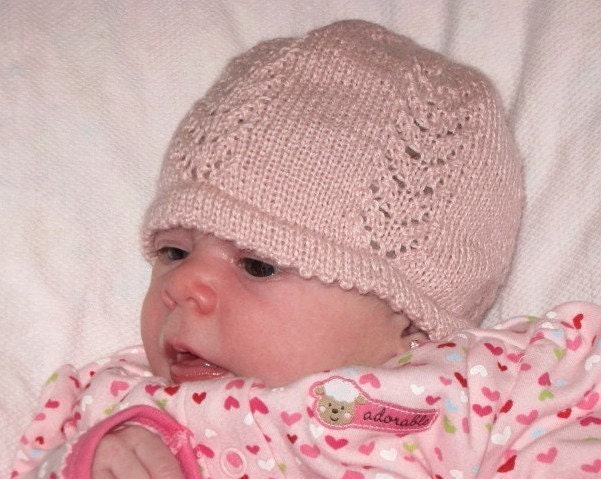Baby Lace Hat Pattern Knitting Pattern PDF Boy or Girl - Etsy