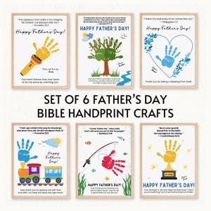 Father's Day Sunday School Crafts Preschool Father's Day Crafts, Religious Father's Day Church Crafts Toddler Christian Handprint Bundle Set