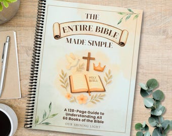 Entire Bible Made Simple Book, Bible Summary Guide, Bible Book Summaries Bible Study Guide Bible Breakdowns, Bible Study Resource Women Teen