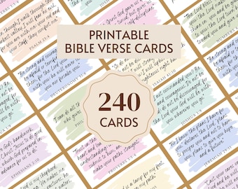 Printable Scripture Cards, Printable Bible Verse Cards, Mini Scripture Cards, Prayer Cards, Bible Affirmations, Encouraging Devotional Cards