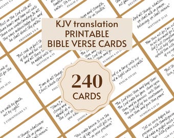 KJV Scripture Cards Printable Bible Verse Cards Printable, Christian Affirmation Card Prayer Board, Encouragement Prayer Card Bible Reminder