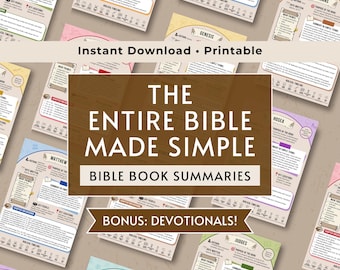 Bible Summary Guide Pages, Entire Bible Made Simple Bible Book Summary, Bible Breakdowns, Bible Chapter Summary, Bible Study Guide Printable
