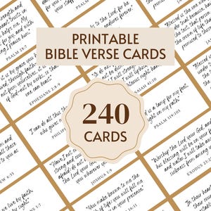 240 carte con versetti della Bibbia stampabili, carte con scritture ispiratrici da scaricare, carte con affermazioni cristiane, citazioni bibliche incoraggianti ed edificanti