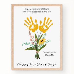 Mother&#39;s Day Sunday School Craft Toddler Pre K Kindergarten, Religious Christian Mothers Day Bible Craft Handprint Preschool Church Activity
