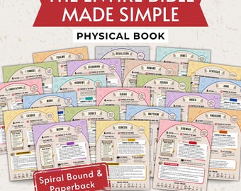 Entire Bible Made Simple Book, Intermediate Beginner Bible Study Guide Book, Bible Summary Guide Bible Study Resource, Bible Chapter Summary