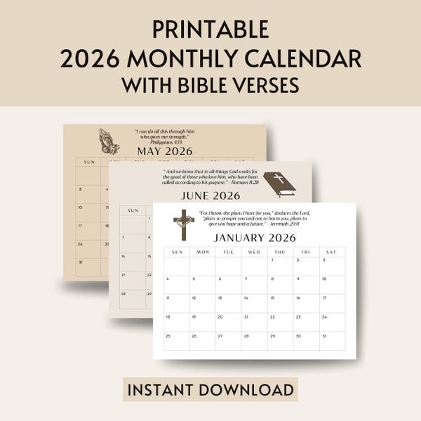 2026 Faith Calendar - Etsy