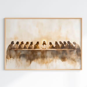 Abendmahl Poster, Abendmahl Poster, Abendmahl Poster, Abendmahl Wandkunst, Das Abendmahl Gemälde, Bibel Vers Wand Kunst Aquarell Jesus Gemälde Einfach