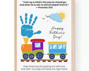 Father's Day Dad Handprint Craft | Printable Baseball Handprint Art | First Father's Day Gift | Daycare Preschool Handprint Activity