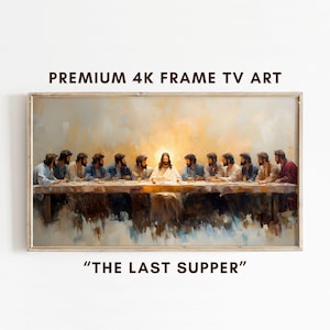 Modern Last Supper Frame TV Art, Christian Frame Tv Art Christ, Lent Samsung Frame Art Jesus Art for Frame Tv, Christ Picture for Frame Tv