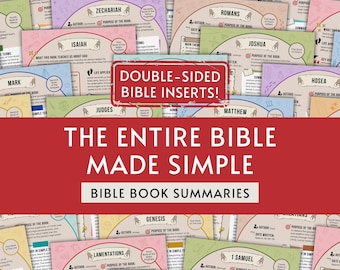 Entire Bible Made Simple Bible Summary Guide Pages Bible Tip Ins Bible Inserts Bible Chapter Summary Bible Study Guides Bible Study Resource