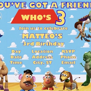 Toy Birthday Invitation