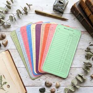 Book Lover Reading Log. Reading Journal Bookmark Tracker Inserts (Artsy Mommy Crafts)