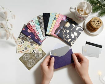 Assorted Mini Envelope Set with Seal. Money, Gift Card Holder, Teacher Appreciation, Cash Stuffing