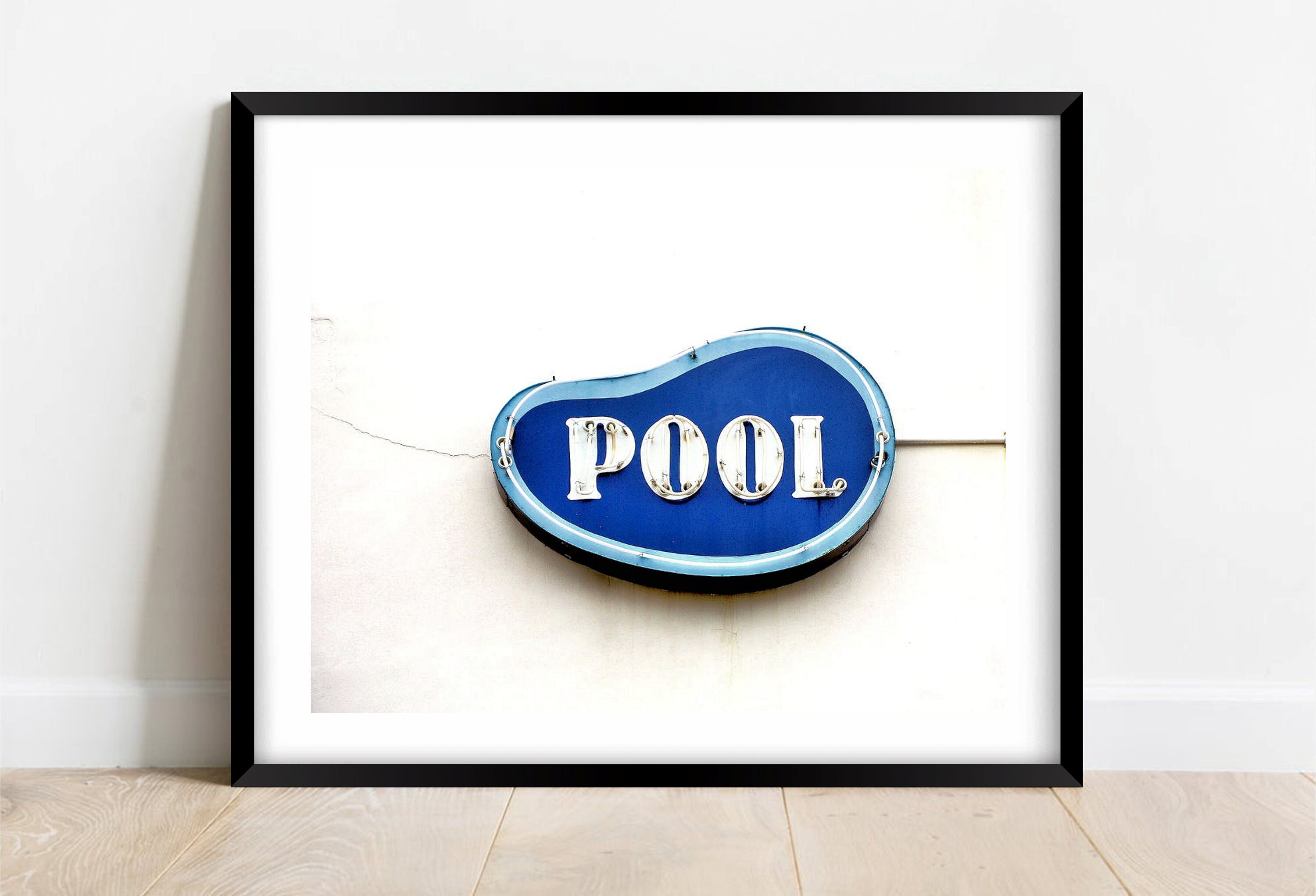 Retro Neon Sign Photography, Mid Century Modern, Swimming Pool, Summer ...