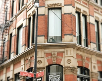 Montreal photography, victorian architecture, urban art, historic print, rustic decor - "rue St. Jean"