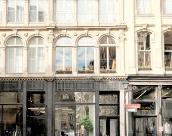 Old Montreal photography, urban print, architecture, industrial decor, windows, doors, rustic - "rue Notre Dame II"