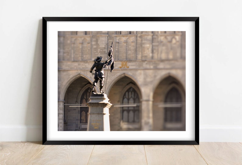 Montreal photography, historic district, urban print, architecture, street scene, Place d'Armes image 2