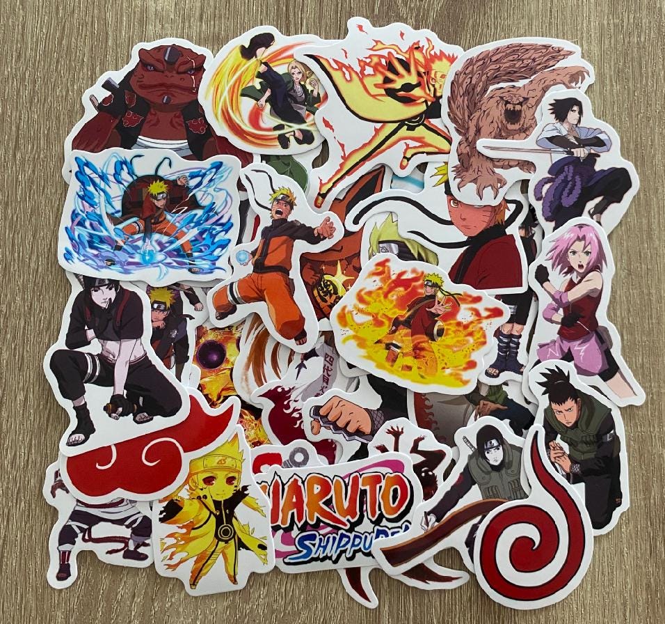 Naruto Stickers Set, Single or Pack of Naruto Stickers, Cartoon Stickers, for Computer, Phone