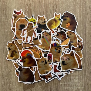 Stickers Doge, à l'unité ou en lot d'autocollants Chien Doge meme pour ordinateurs portables, téléphone.