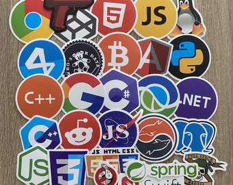 Geek sticker set, sold individually or in sets, pop artist style, for phone, laptop