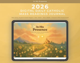 2026 Catholic Mass Readings Journal: Liturgical Calendar (PDF Digital Download) Devotional, GoodNotes, iPad Journal