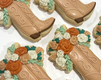 Emporte-pièce pour bottines de cowboy fleuries STL