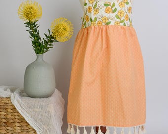Handmade Puakenikeni Dress for Girls Toddler and Baby Cotton Fringe Dress | Made in Hawaii