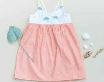 Handgefertigte Mädchen Schildkröte (Honu) Kleid | Kleinkind & Baby Mädchen Kleid | 100% Baumwolle | Hergestellt in Hawaii